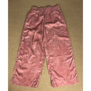 C&C California Women's Size S Pink Palm Pull-on Pants‎